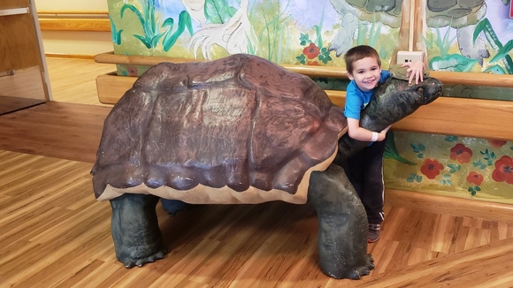 Jack with a turtle