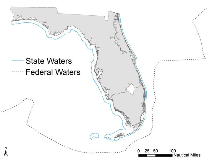 state federal waters map