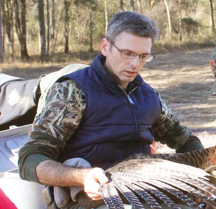 Shields examining turkey