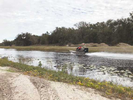 airboat on water