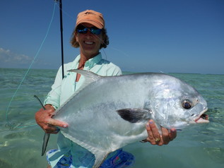 person with Permit fish