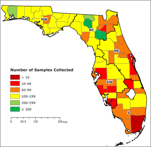 cwd samples by county