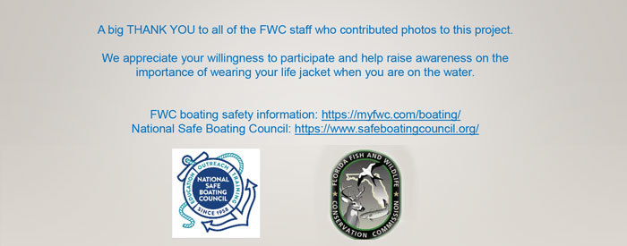 employees wearing lifejackets montage