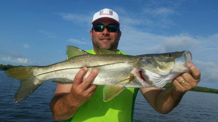 Adam Ball with snook