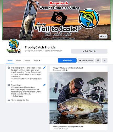 TrophyCatch Facebook page