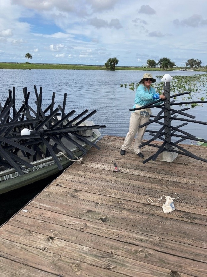 fish attractors being prepared for deployment