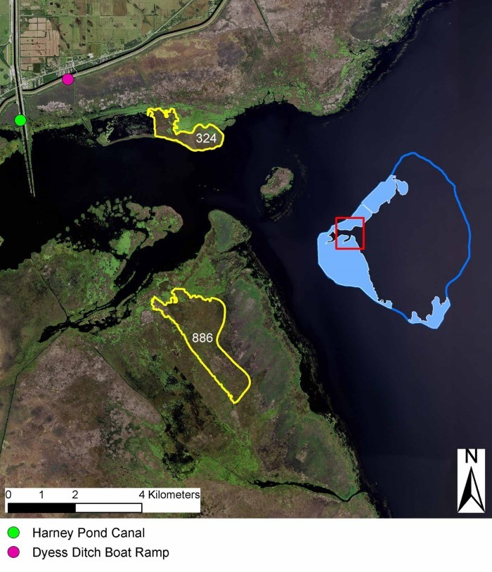 map of Lake O treatment areas