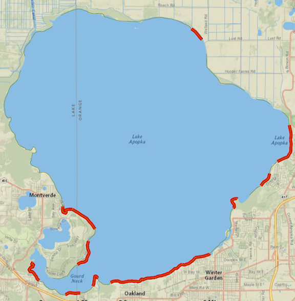 Lake Apopka bass map