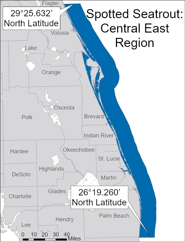 Seatrout Map Central East Region