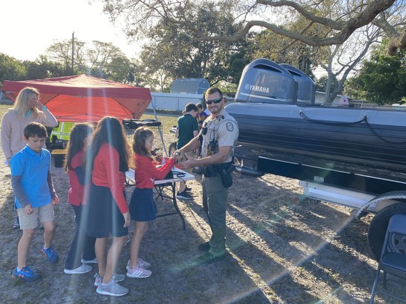 officer and kids