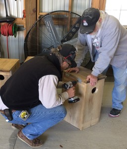 Building a wood duck nest box