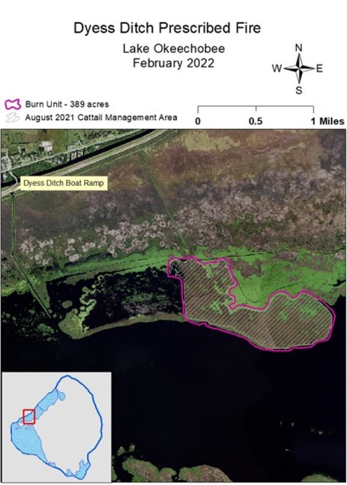 map of area to be burned