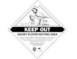 Snowy plover sign
