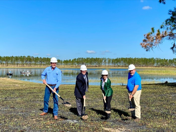 breaking ground for fishing trail