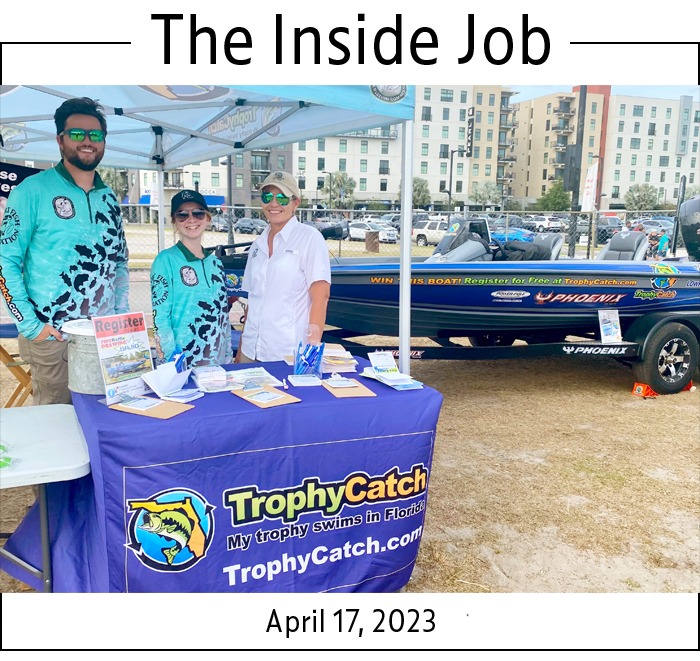 April 17 masthead with TrophyCatch booth