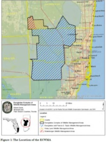 map of everglades complex of WMAs