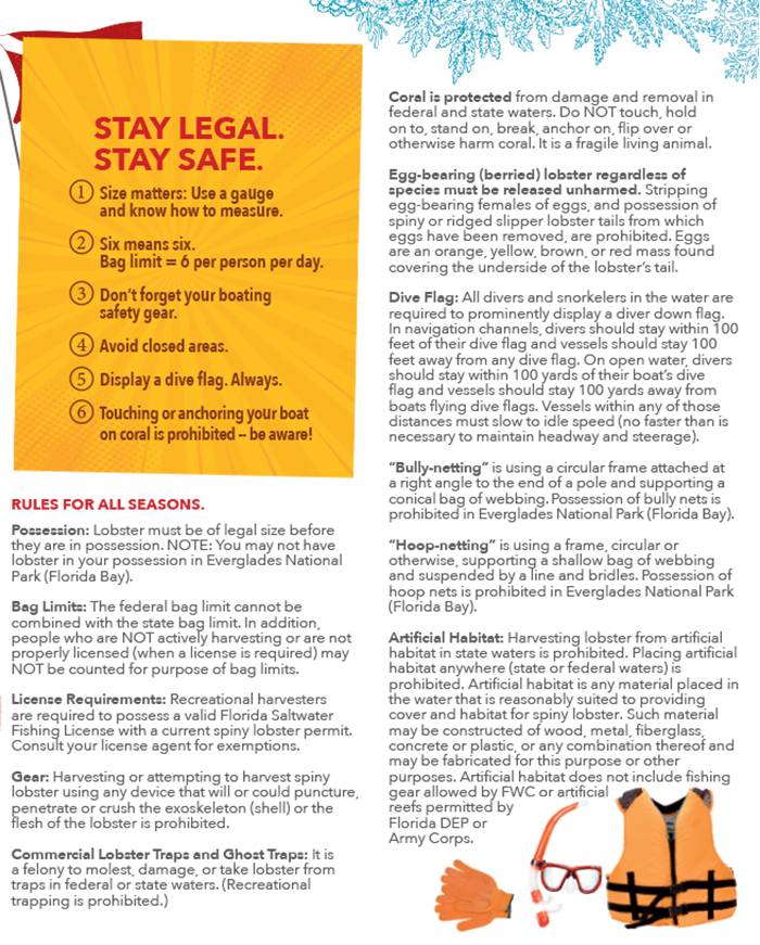 Keys Lobster Regulations page 3