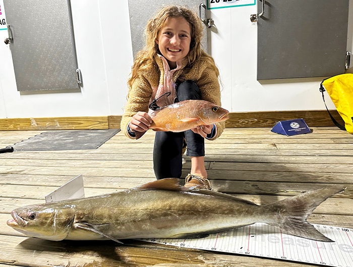 julia with snapper and cobia