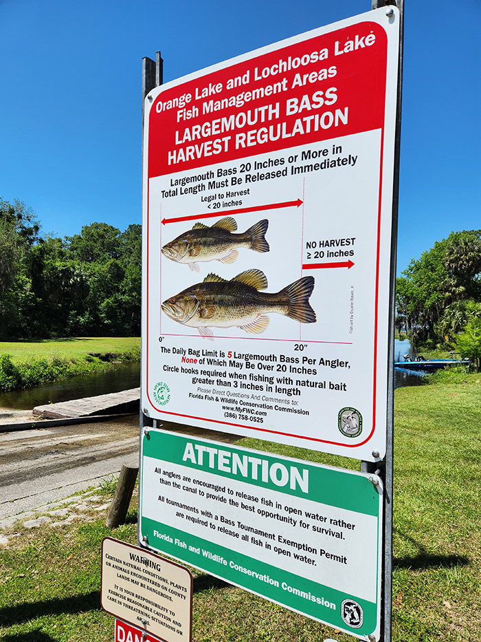 bass regulations signage