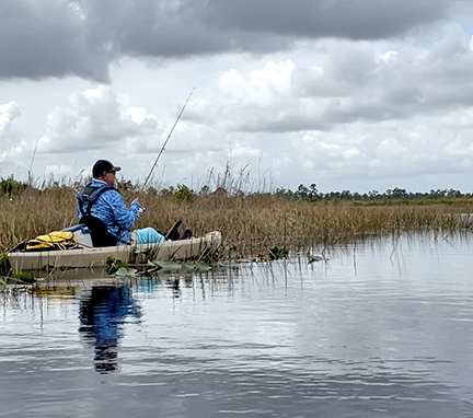 Angler in kayak