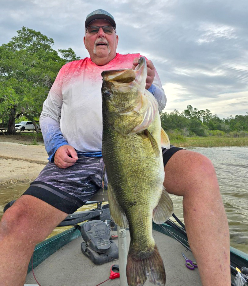 Angler with trophy Florida bass