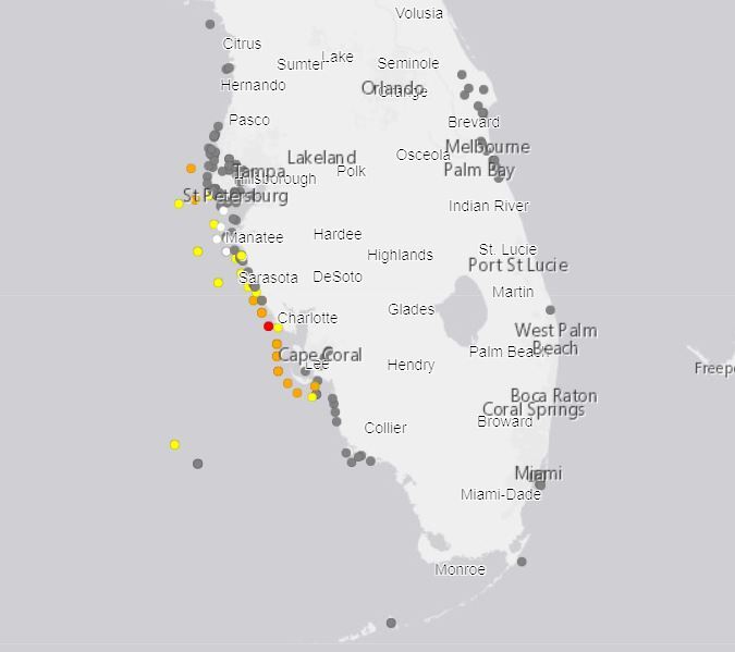 Red Tide Daily Sample Map