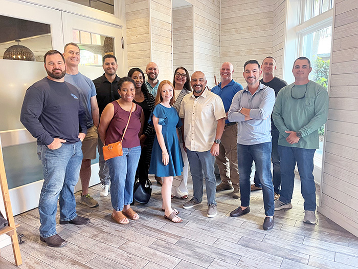 staff members posing for pic