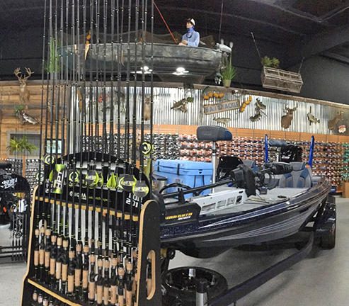 Tackle shop and fishing equipment
