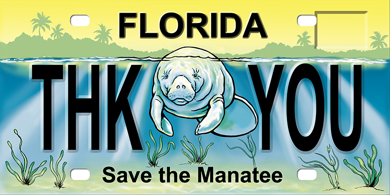 manatee license plate