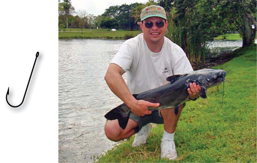 Aberdeen hook and angler with catfish