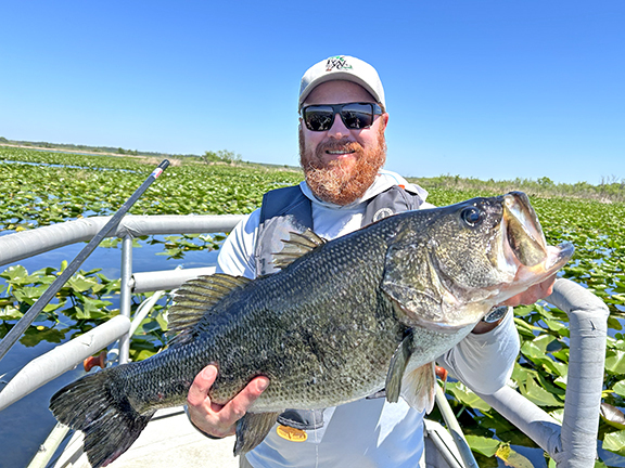 Biologist with trophy Florida bass