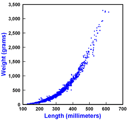 Fish length-weight graph