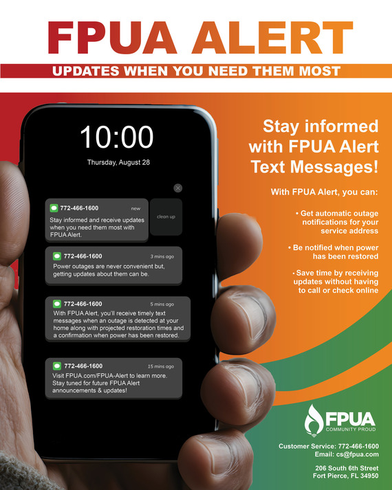 FPUA Alert text message graphics