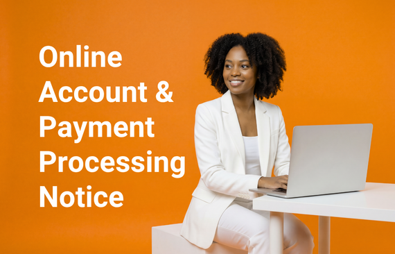 online account and payment notice