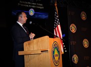 FLHSMV Director Dave Kerner speaks to the Florida Highway Patrol at the 7th annual FHP Awards Banquet in Orlando on February 25, 2023.