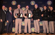 FHP Troopers Konner Achors and Christopher Karpinski are recognized with Life Saving Awards at the 7th annual FHP Awards Banquet on Feb. 25, 2023.