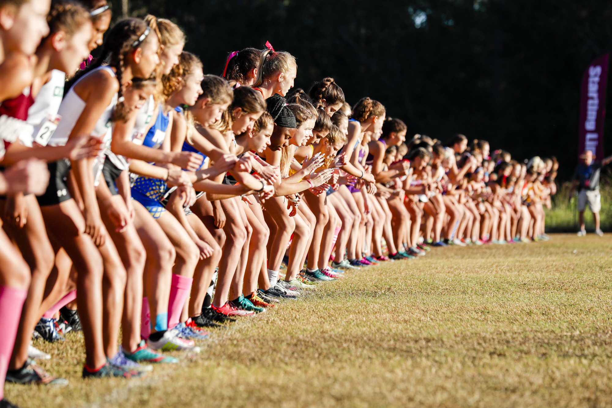 Image of girls at the starting line  at Apalachee Regional Park 