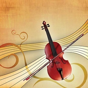 violin music illustration