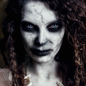 woman with monster makeup