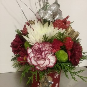 holiday floral arrangement