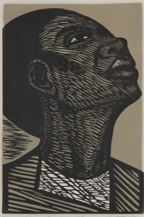 My right is a future of equality with other Americans, 1947 - Linocut print by Elizabeth Catlett