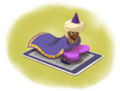 Aladdin on a tablet illlustration