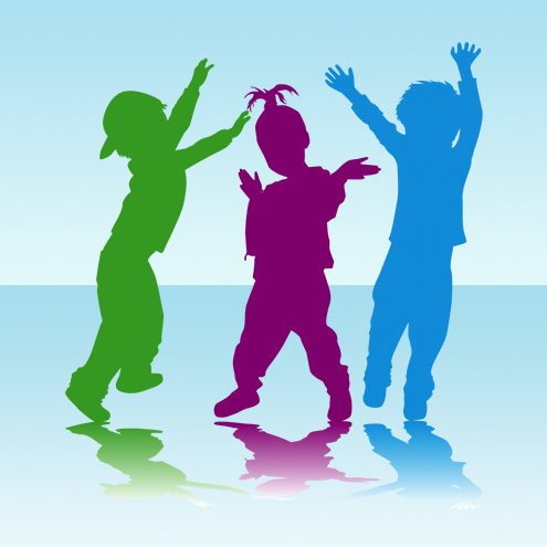 Illustration of Kids Dancing