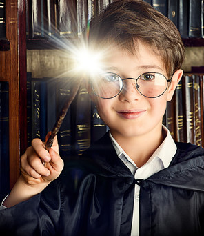 Boy in Wizard Costume