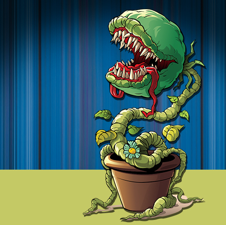 Illustration of a Smiling Venus Fly Trap