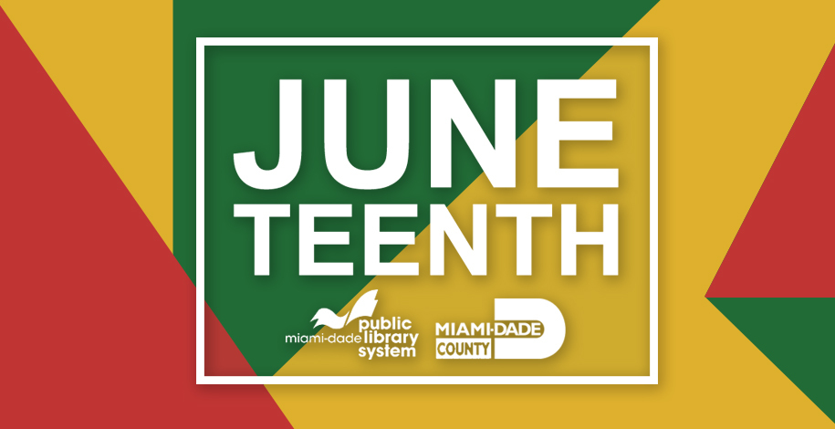 Juneteenth Graphic with County and Library Logos