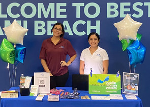 Library staff at outreach event