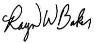 Ray Baker Signature
