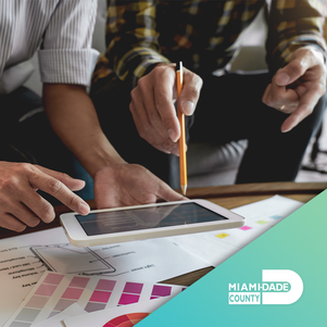 Two people doing business on mobile tablet