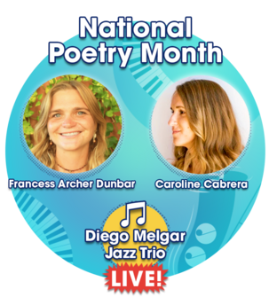 Headshots of poets Francess Archer Dunbar and Caroline Cabrera